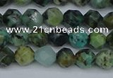 CNG7385 15.5 inches 6mm faceted nuggets African turquoise beads