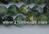 CNG7386 15.5 inches 8mm faceted nuggets African turquoise beads