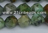 CNG7387 15.5 inches 10mm faceted nuggets African turquoise beads