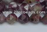 CNG7411 15.5 inches 8mm faceted nuggets tourmaline beads