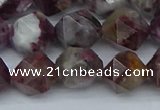 CNG7412 15.5 inches 10mm faceted nuggets tourmaline beads