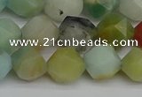 CNG7417 15.5 inches 10mm faceted nuggets amazonite beads