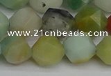 CNG7418 15.5 inches 12mm faceted nuggets amazonite beads