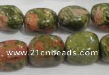 CNG742 15.5 inches 15*18mm nuggets unakite beads wholesale