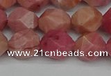 CNG7422 15.5 inches 10mm faceted nuggets rhodochrosite beads