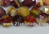 CNG7426 15.5 inches 8mm faceted nuggets mookaite beads