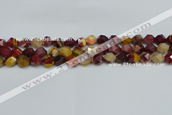 CNG7427 15.5 inches 10mm faceted nuggets mookaite beads