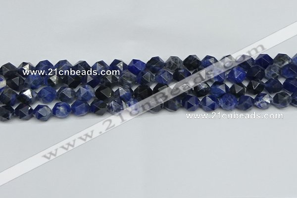 CNG7436 15.5 inches 8mm faceted nuggets sodalite gemstone beads