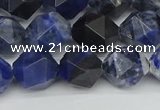 CNG7437 15.5 inches 10mm faceted nuggets sodalite gemstone beads