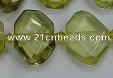 CNG7474 15.5 inches 13*18mm - 18*25mm faceted freeform lemon quartz beads