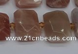 CNG7476 15.5 inches 18*25mm - 20*28mm faceted freeform sunstone beads