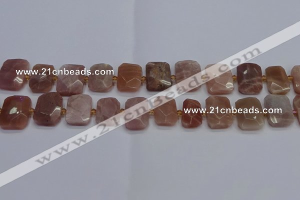 CNG7476 15.5 inches 18*25mm - 20*28mm faceted freeform sunstone beads