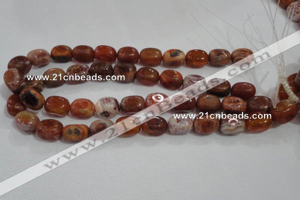 CNG748 15.5 inches 13*18mm nuggets fire agate beads wholesale