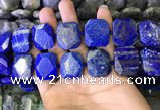 CNG7481 15.5 inches 18*25mm - 20*28mm faceted freeform lapis lazuli beads