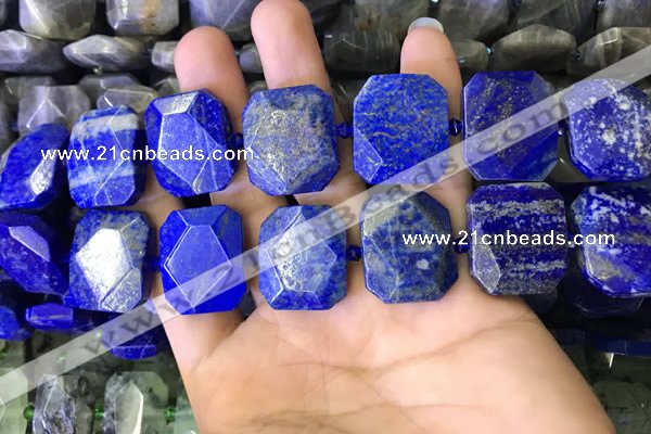 CNG7481 15.5 inches 18*25mm - 20*28mm faceted freeform lapis lazuli beads