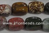 CNG750 15.5 inches 13*18mm nuggets Indian agate beads wholesale