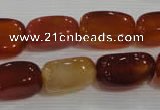 CNG751 15.5 inches 12*20mm nuggets red agate beads wholesale