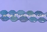 CNG7512 15.5 inches 25*35mm - 30*40mm faceted freeform amazonite beads