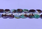 CNG7518 25*35mm - 30*40mm faceted freeform australia chrysoprase beads