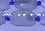 CNG7520 15.5 inches 18*25mm - 25*35mm faceted freeform aquamarine beads