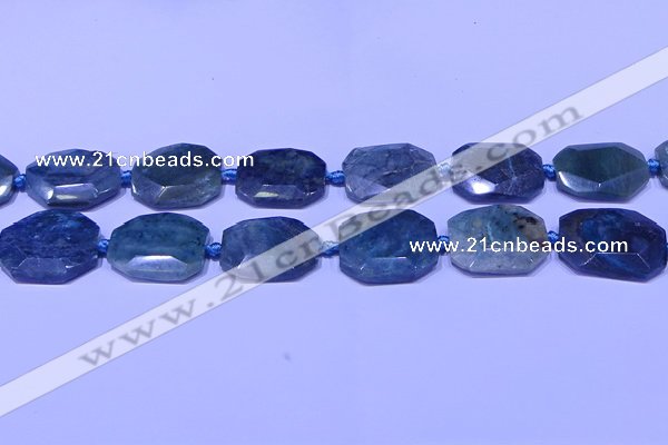 CNG7531 15.5 inches 18*25mm - 25*35mm faceted freeform chrysocolla beads