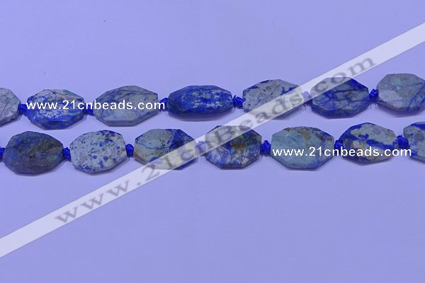 CNG7532 15.5 inches 18*25mm - 25*35mm faceted freeform chrysocolla beads