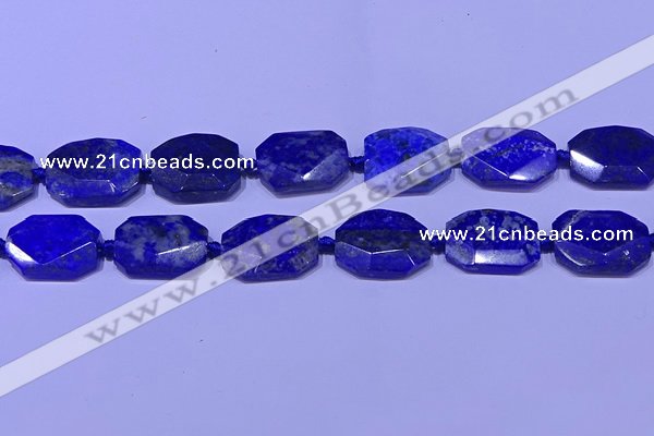 CNG7534 15.5 inches 18*25mm - 25*35mm faceted freeform lapis lazuli beads