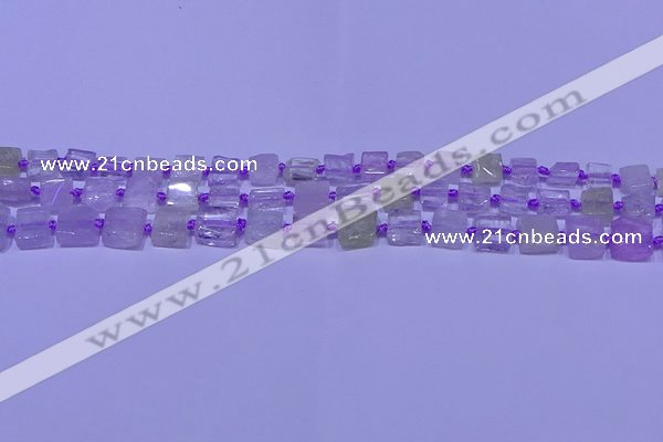 CNG7540 15.5 inches 6*8mm - 10*12mm freeform kunzite beads