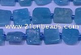 CNG7542 15.5 inches 6*8mm - 10*12mm freeform amazonite beads