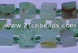 CNG7548 6*8mm - 10*12mm freeform Australia chrysoprase beads