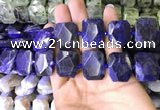 CNG7562 15.5 inches 18*25mm - 20*28mm faceted freeform sodalite beads