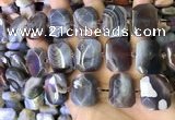 CNG7581 18*25mm - 20*28mm faceted freeform Botswana agate beads