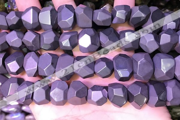 CNG7585 15.5 inches 12*16mm - 13*18mm faceted nuggets hematite beads