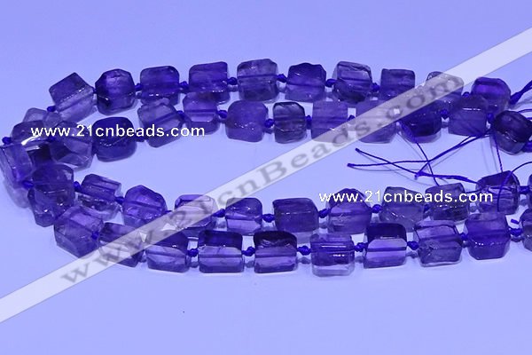 CNG7601 15.5 inches 10*12mm - 12*14mm freeform amethyst beads