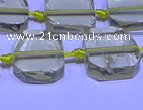 CNG7602 15.5 inches 12*14mm - 15*16mm freeform lemon quartz beads