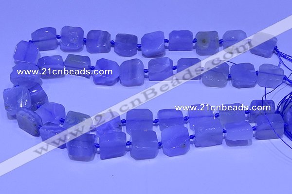 CNG7604 15.5 inches 14*15mm - 15*16mm freeform blue chalcedony beads