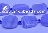 CNG7611 15.5 inches 10*14mm - 12*16mm freeform blue lace agate beads