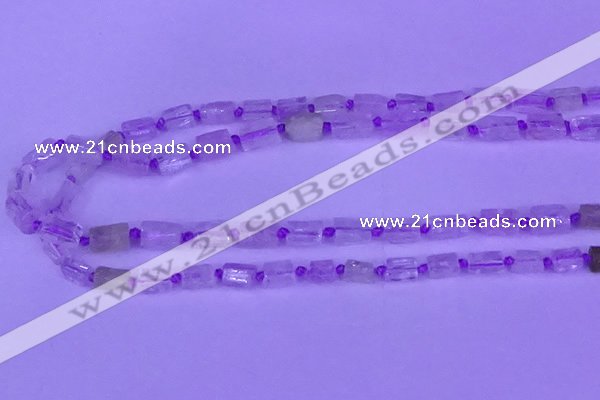 CNG7633 15.5 inches 5*7mm - 8*10mm nuggets kunzite beads