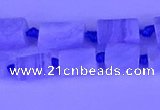 CNG7641 15.5 inches 5*7mm - 8*10mm nuggets blue Lace agate beads