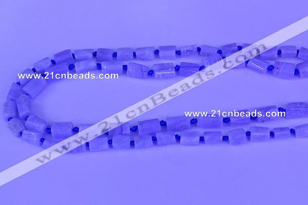 CNG7641 15.5 inches 5*7mm - 8*10mm nuggets blue Lace agate beads