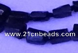 CNG7655 15.5 inches 5*7mm - 8*10mm nuggets black tourmaline beads