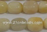 CNG767 15.5 inches 13*18mm nuggets yellow jade beads wholesale