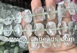 CNG7751 13*18mm - 15*25mm faceted freeform green quartz beads