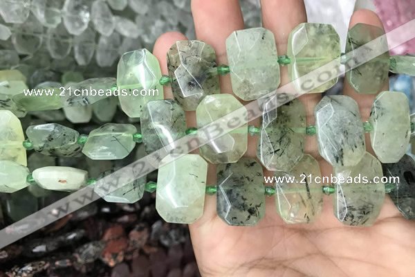 CNG7754 13*18mm - 15*25mm faceted freeform prehnite beads