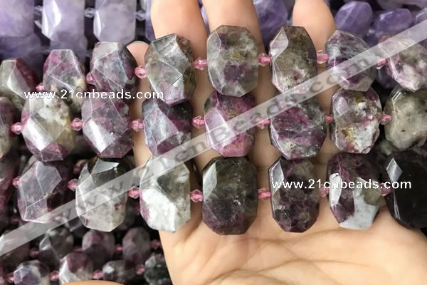 CNG7759 13*18mm - 15*25mm faceted freeform tourmaline beads