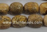 CNG776 15.5 inches 13*18mm nuggets picture jasper beads wholesale