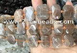 CNG7766 13*18mm - 15*25mm faceted freeform orange moonstone beads