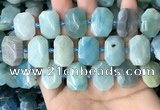 CNG7769 13*18mm - 15*25mm faceted freeform amazonite beads