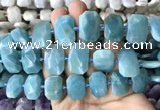 CNG7770 13*18mm - 15*25mm faceted freeform amazonite beads