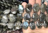 CNG7774 13*18mm - 15*25mm faceted freeform labradorite beads